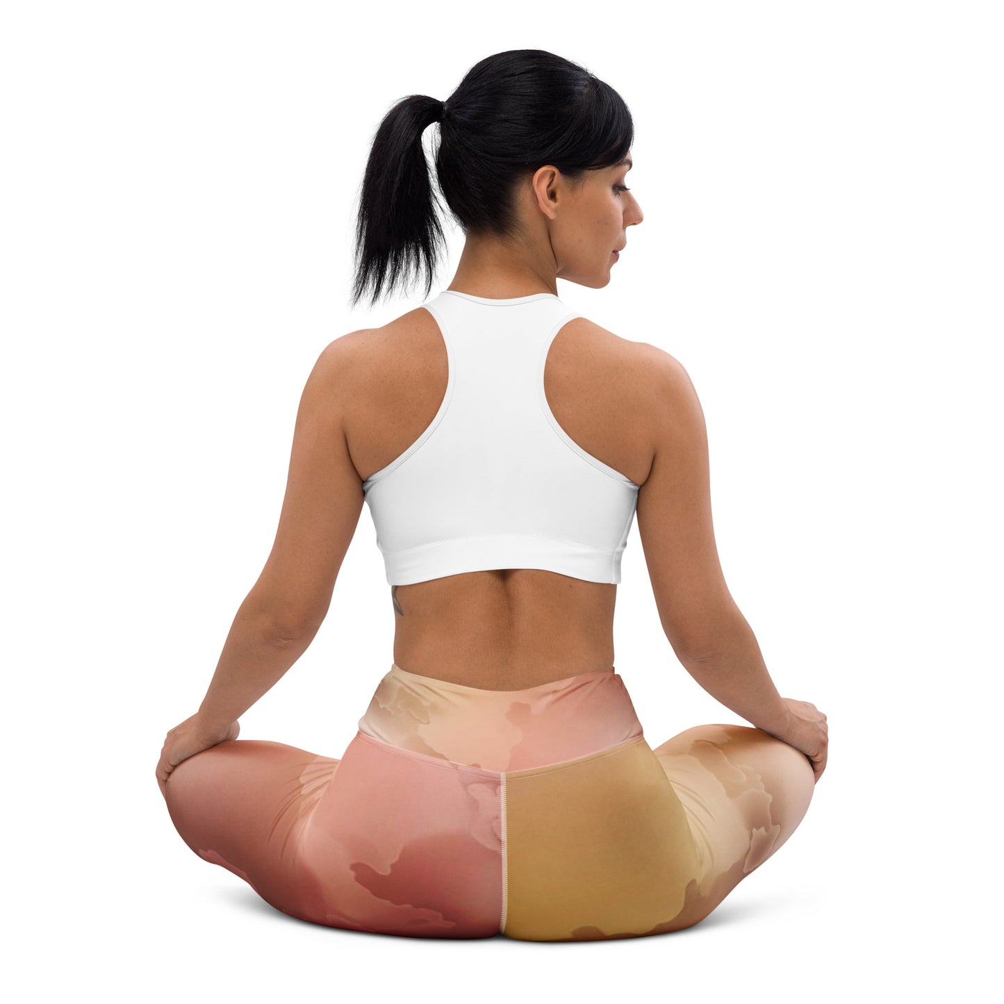 βWomenβs cloudy pastel yoga leggings with high waistband β soft microfiber, four-way stretchβ