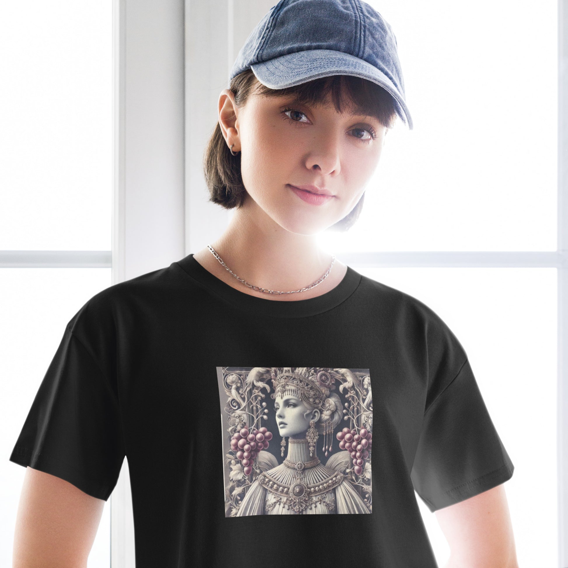 "Stylish cropped cotton Empress t-shirt for women – soft, breathable, and perfect for summer fashion"